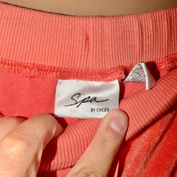 Spa by Chico's Women's Rag Comfy Pants Orange - Size 1 - Picture 2 of 8
